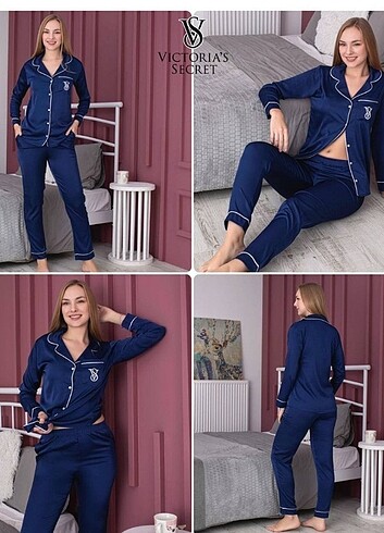 Victoria s Secret Saten uzun kollu pijama takımı