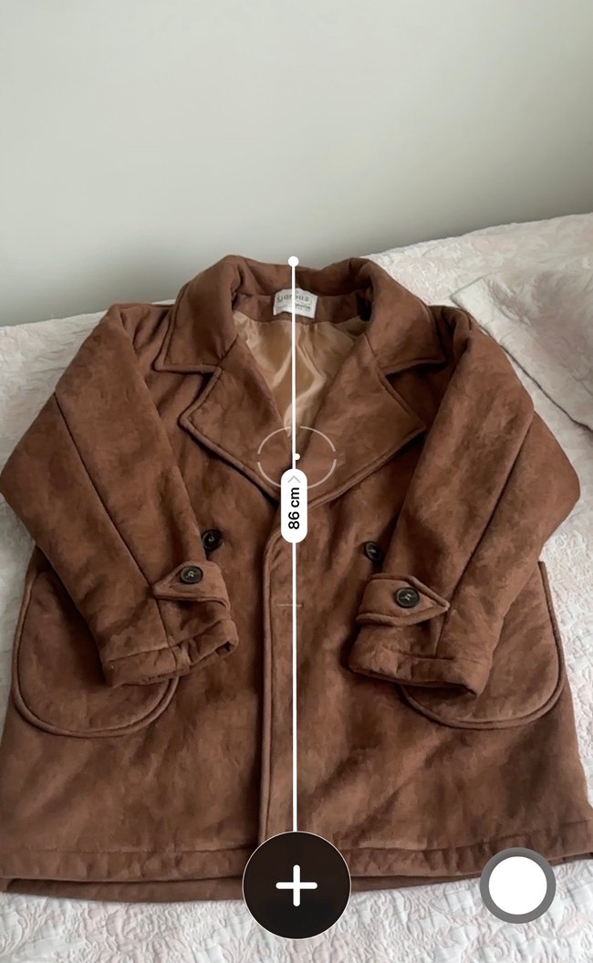 Düğmeli Kadın Kahverengi Süet Midi Ceket - Görsel 4