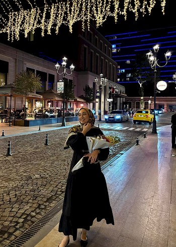 Siyah Uzun Kollu Günlük Elbise - Görsel 2