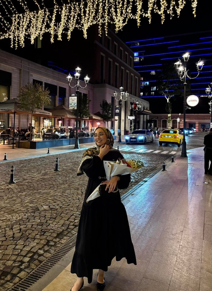 Siyah Uzun Kollu Günlük Elbise - Görsel 2