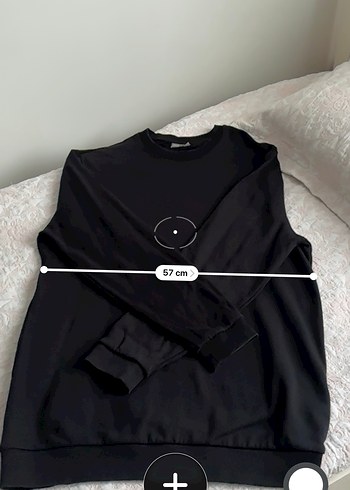 Siyah Kadın Uzun Kollu Salaş Sweatshirt - Görsel 3