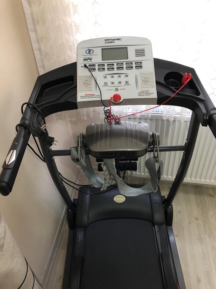 Katlanabilir siyah Kırmızı Koşu Bandı - Görsel 3