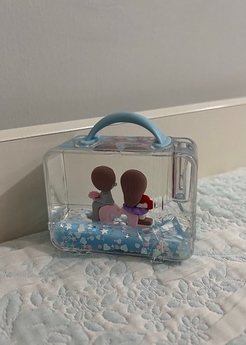 Pastel Mavi Baskılı Bebek Çantası dekoratif ürün - Görsel 2