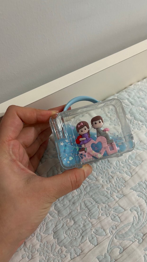 Pastel Mavi Baskılı Bebek Çantası dekoratif ürün - Görsel 3