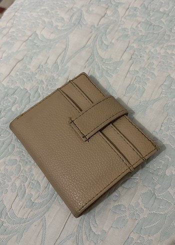 Bej Deri Kadın Cüzdanı Tokalı - Görsel 2