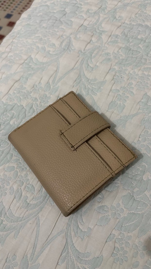 Bej Deri Kadın Cüzdanı Tokalı - Görsel 2