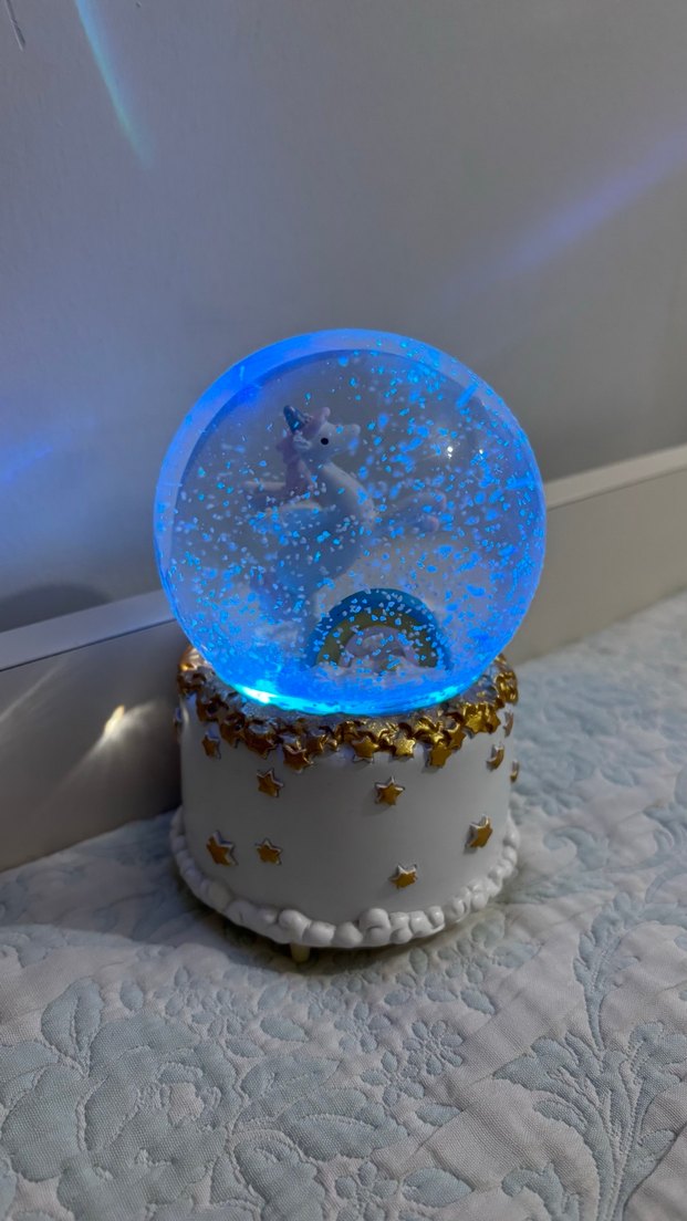 Pastel Renkli Unicorn Kar Küresi Figür - Görsel 5