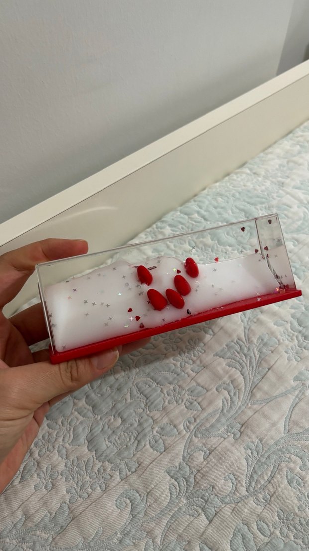 Işıltılı Kırmızı içi sallana dekoratif ürün - Görsel 4