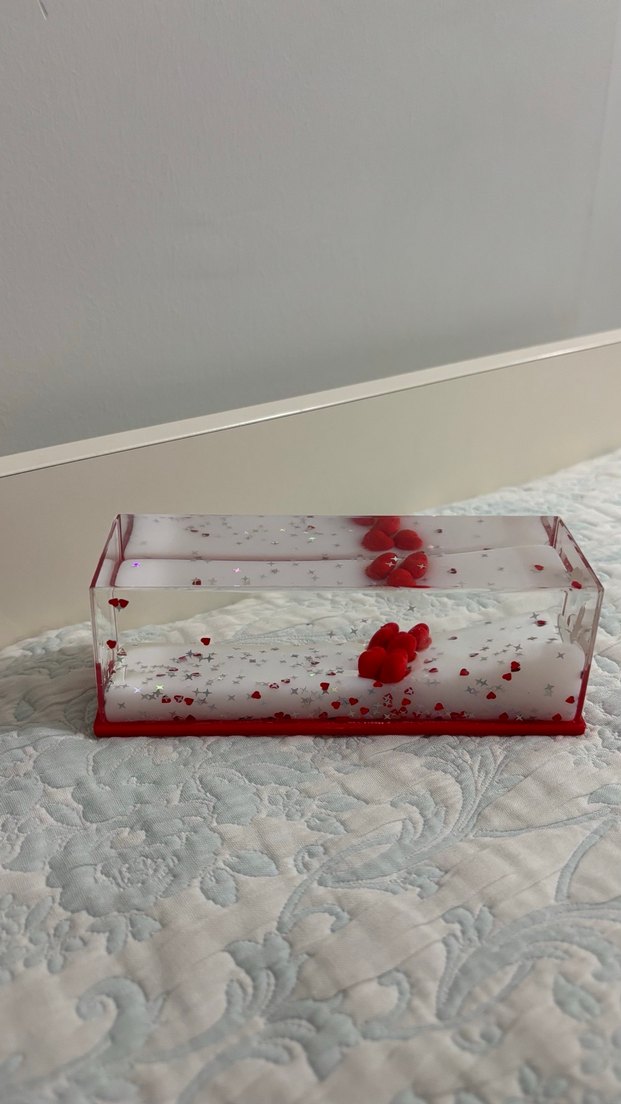 Işıltılı Kırmızı içi sallana dekoratif ürün - Görsel 5