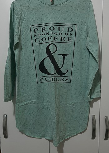 Yeşil Baskılı  Uzun Kollu Tişört - Görsel 2