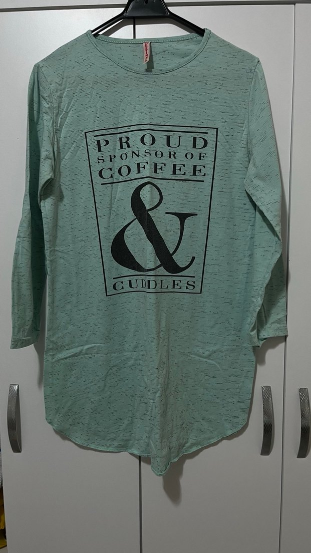 Yeşil Baskılı  Uzun Kollu Tişört - Görsel 2