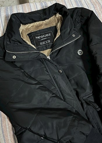 Düğmeli Siyah Midi Kadın Ceket - Görsel 2