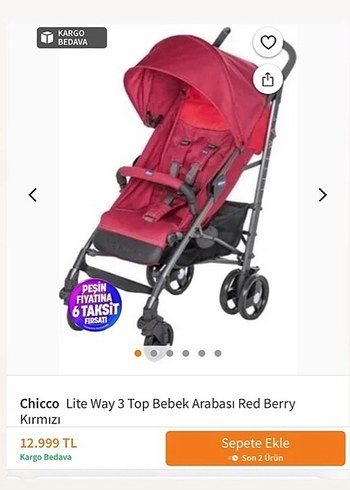 Chicco Chicco Siyah Bebek Arabası