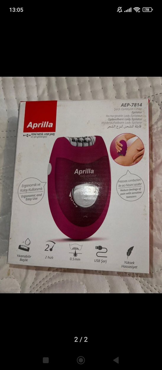 Aprilla Pembe Renkli Epilatör - Görsel 2