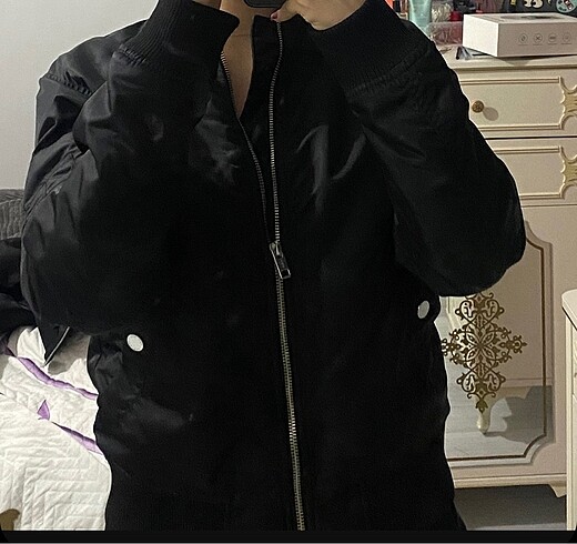 xs Beden siyah Renk HM BOMBER CEKET