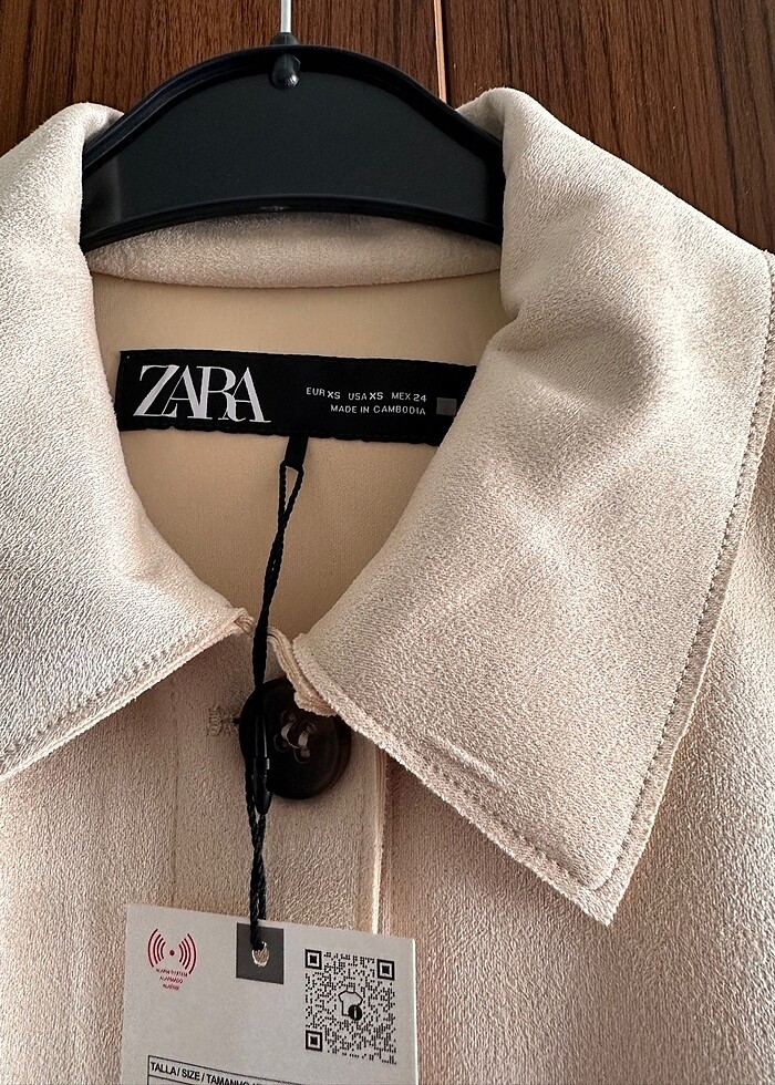 Zara süet yelek xs - Görsel 5