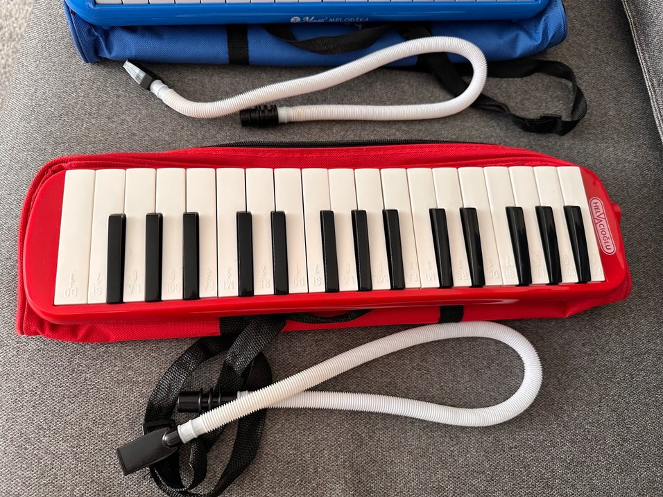 32 Tuşlu Mavi Melodika Çanta ile - Görsel 4