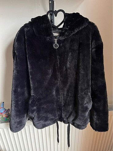 P&B Kapüşonlu Salaş Peluş Mont