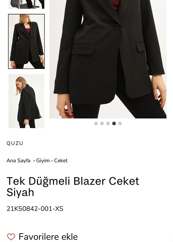 Quzu blazer ceker - Görsel 2