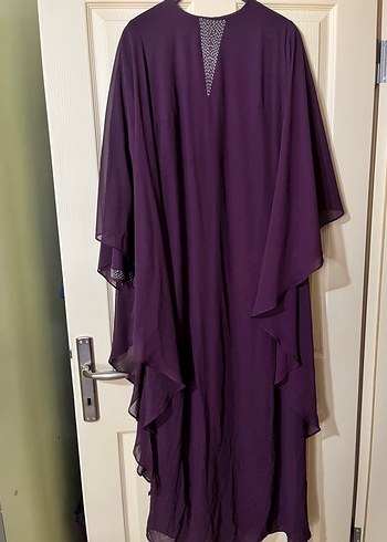 Mor Uzun Kollu Abiye - Görsel 3