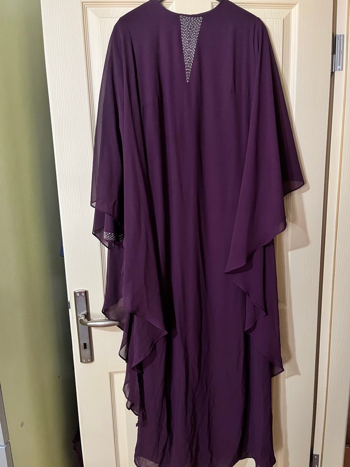 Mor Uzun Kollu Abiye - Görsel 3