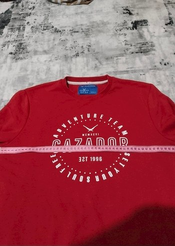 Kırmızı Baskılı Erkek Sweatshirt - Görsel 4