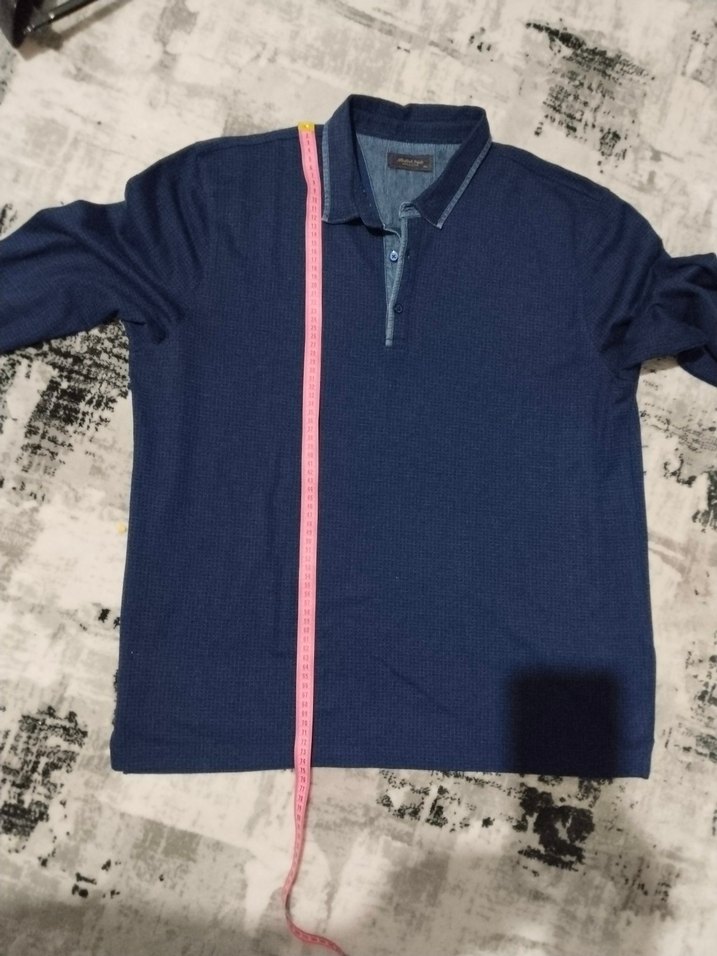 Kiğılı marka Denim Erkek Uzun Kollu Polo yaka sweatshirt - Görsel 3