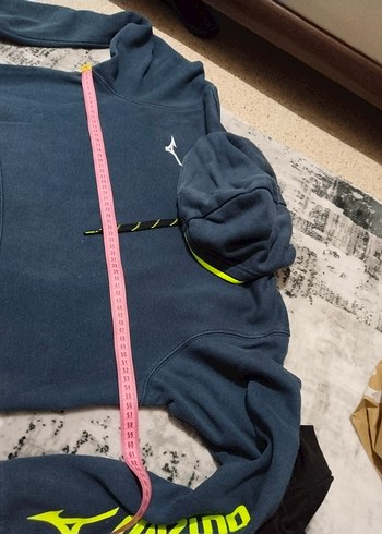 Mizuno Erkek Mavi Kapüşonlu Sweatshirt - Görsel 6