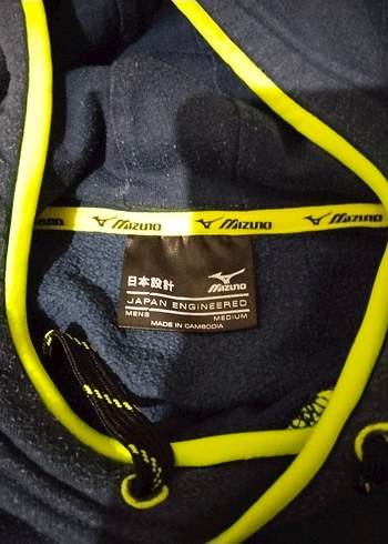 Mizuno Erkek Mavi Kapüşonlu Sweatshirt - Görsel 4