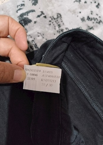 Siyah erkek Denim  Fermuarlı Jean - Görsel 2