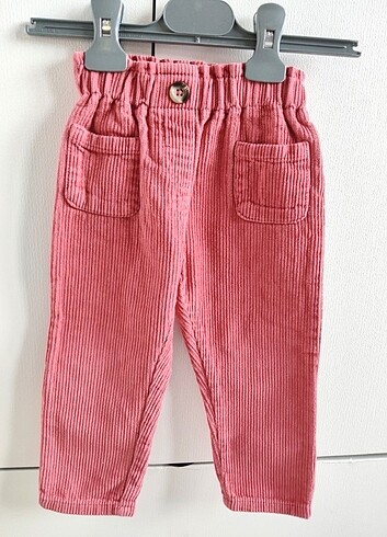 Kadife pantalon paper bag 