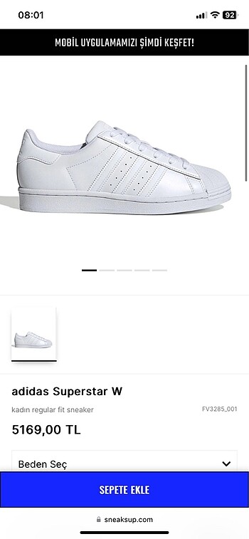 Adidas Süperstar çok iyi durumda