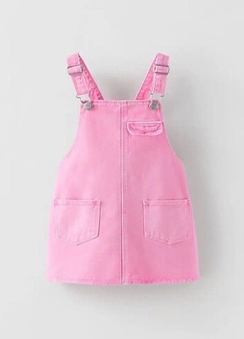 ZARA MARKA PEMBE DENIM SALOPET 