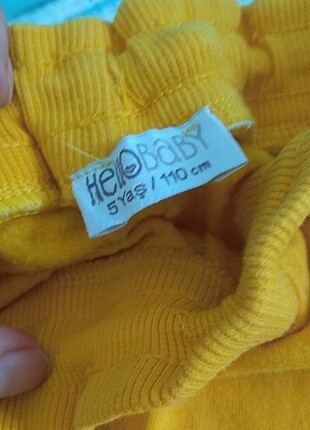 5 Yaş Beden sarı Renk Hello baby marka.bu markayi bilen bilir.Pamuklu eşofman alti
