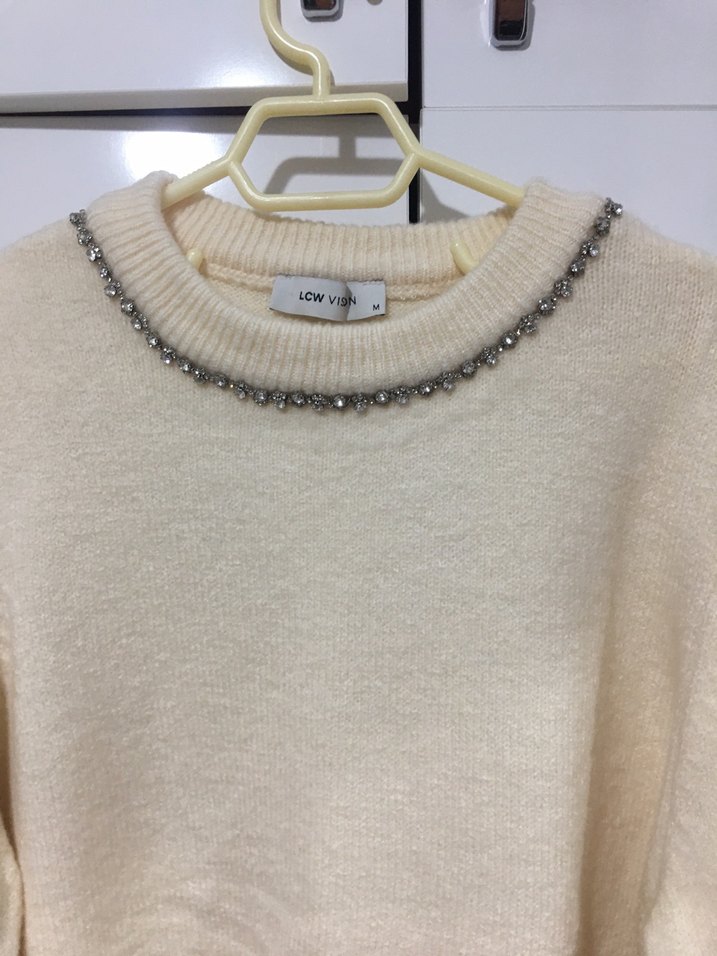 Bej Yün Kadın Kazak sıfır hiç kullanılmadı - Görsel 2