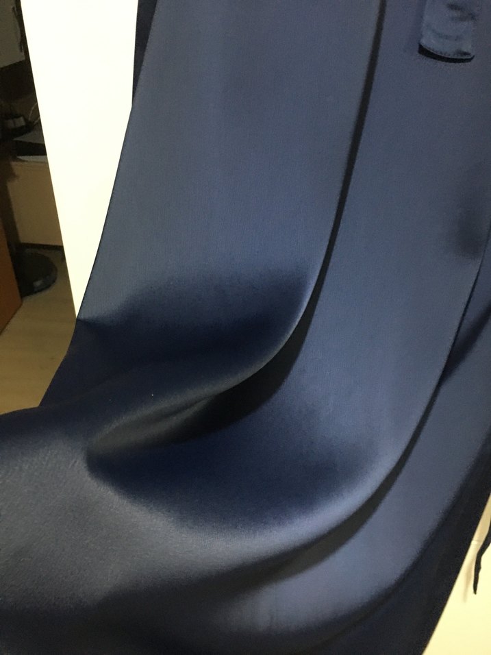 Kadın Lacivert Yüksek Yakalı Uzun Elbise - Görsel 5