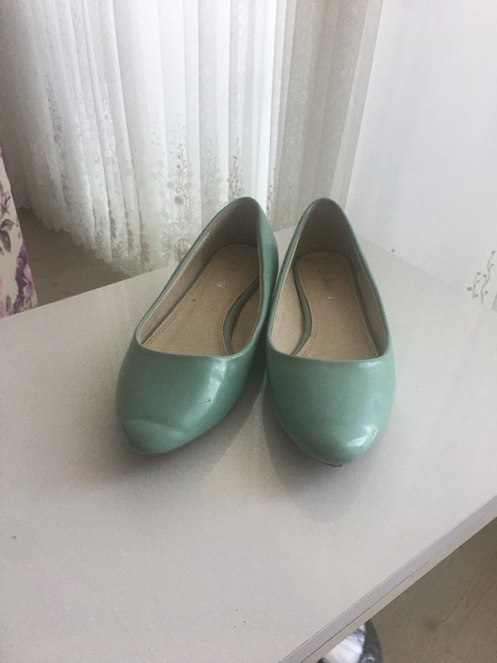 Bej Stiletto Topuklu Minimalist Kadın Babet - Görsel 2