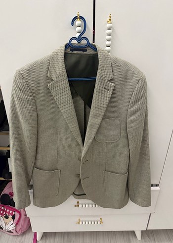 Diğer Bej Dokulu Klasik Blazer Ceket Efor Marka