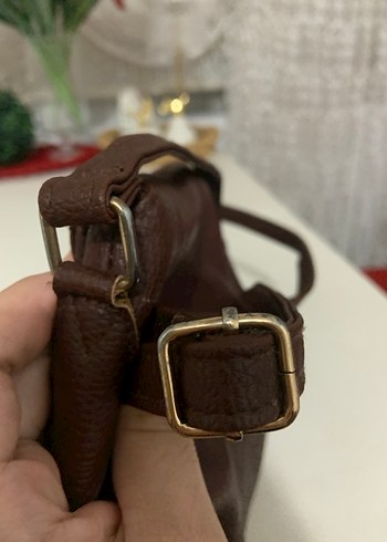  Beden kahverengi Renk Kahverengi Deri Kadın Çanta Tokalı