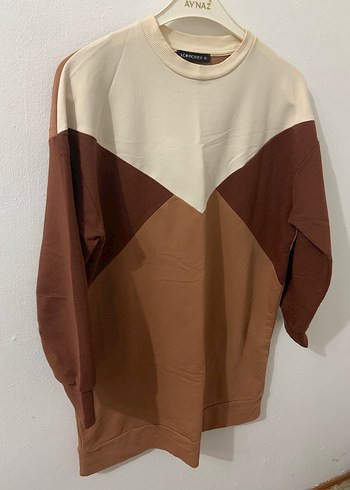 xs Beden Kadın Kahverengi Uzun Kollu Sweatshirt