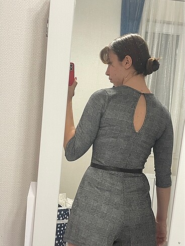 s Beden gri Renk Bershka Şort Tulum