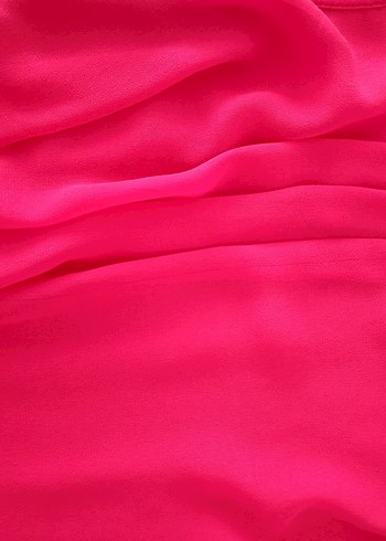 LC Waikiki Pembe Kolsuz Drapeli şifon Kadın Bluz