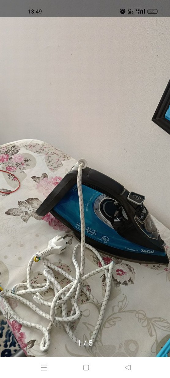 Koyu Turkuaz Tefal Ütü Ultimate FV9785 Kireç Avcısı Buharlı Ütü - Görsel 3