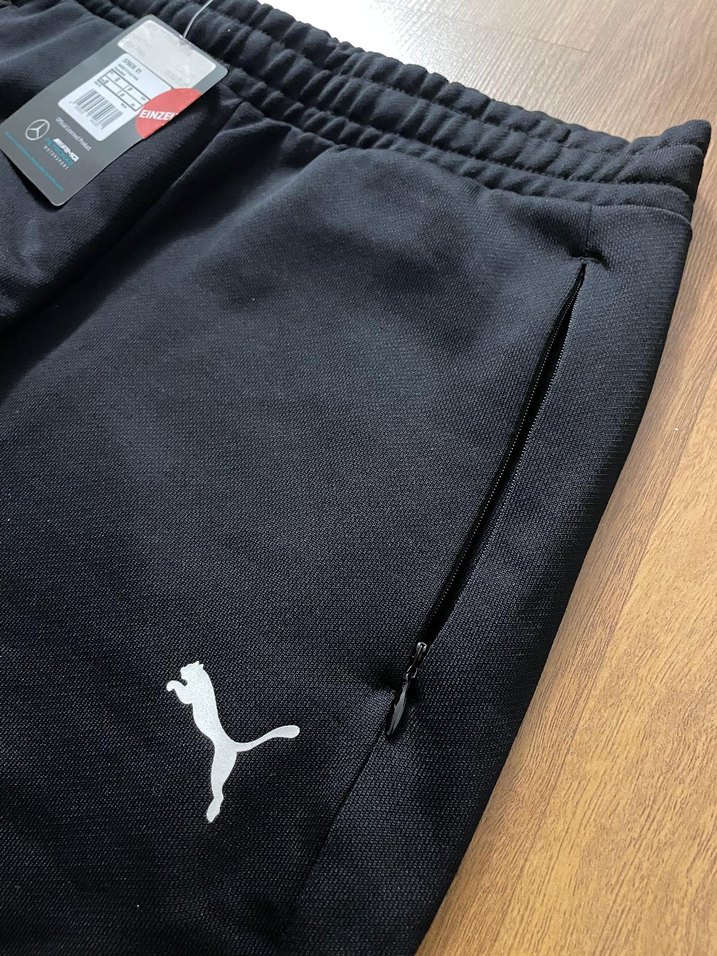 Erkek Siyah Puma Fermuarlı Eşofman Altı - Görsel 3