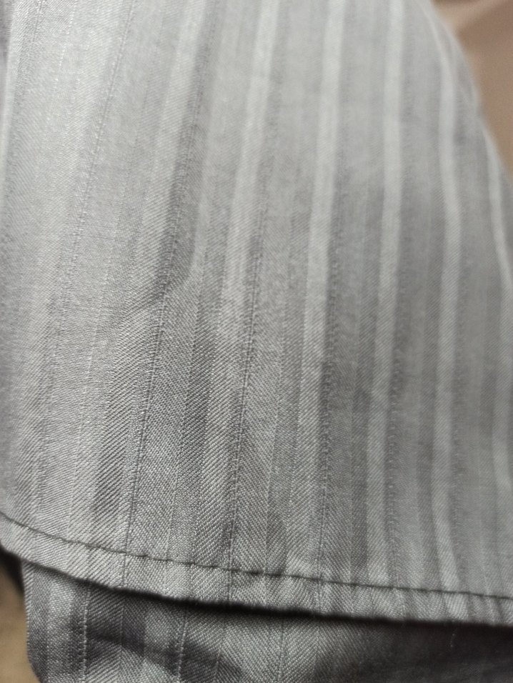 Gri Çizgili  Modern Klasik Masa Örtüsü - Görsel 2