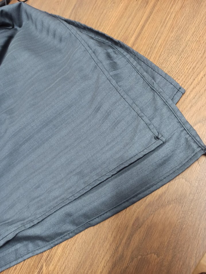 Gri Çizgili  Modern Klasik Masa Örtüsü - Görsel 3