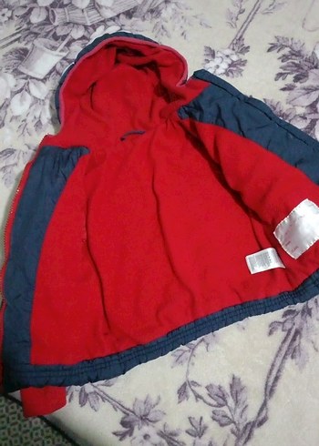 Erkek Çocuk Koyu Mavi Kapüşonlu Fermuarlı Mont - Görsel 3