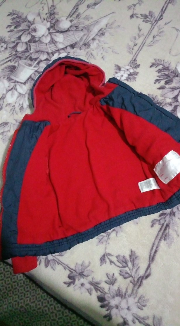 Erkek Çocuk Koyu Mavi Kapüşonlu Fermuarlı Mont - Görsel 2