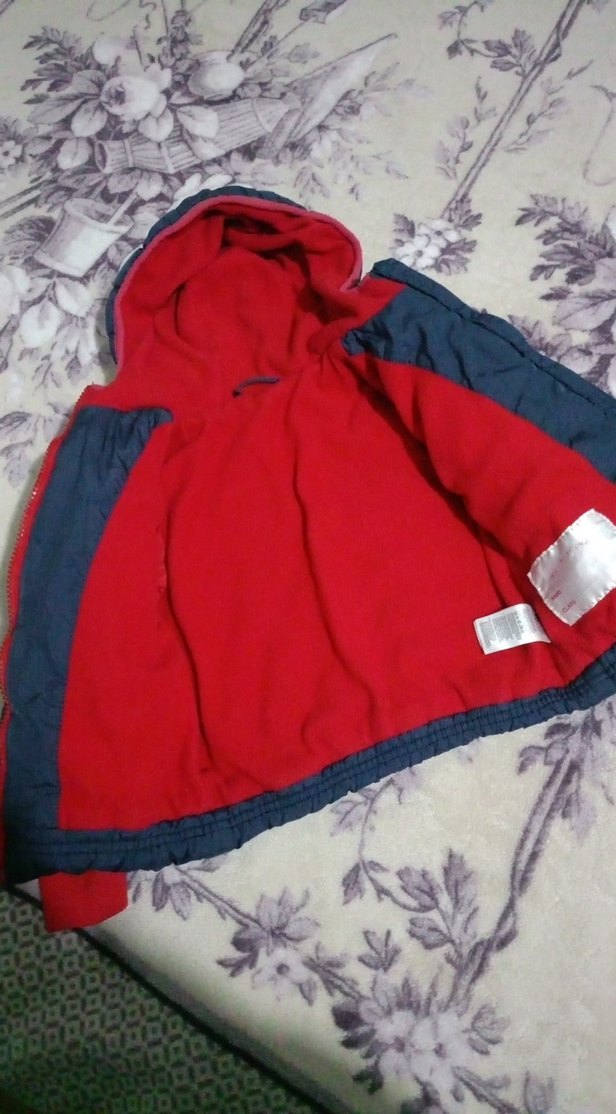 Erkek Çocuk Koyu Mavi Kapüşonlu Fermuarlı Mont - Görsel 3