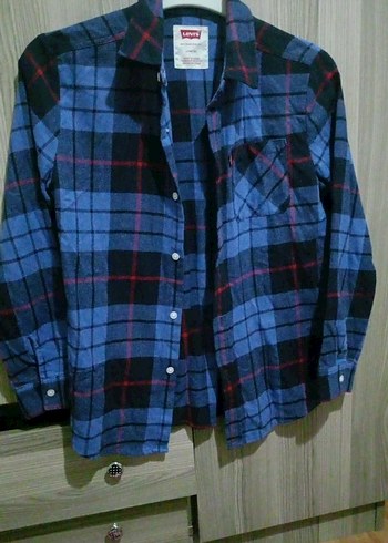 Levis Levi S Mavi Siyah Ekose Uzun Kollu Gomlek